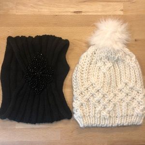 Women’s cold weather hat and headband bundle